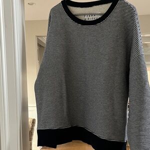 Frank & Eileen Navy and White Striped Pullover